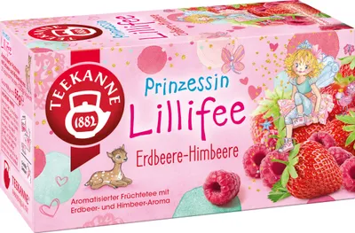 Produktbild von Teekanne Früchtetee Prinzessin Lillifee Erdbeere-Himbeere | 20 Teebeutel