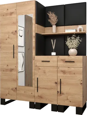 Produktbild von Garderobe ARTIN Set 15 mit gepolsterten Paneelen Industrial Design