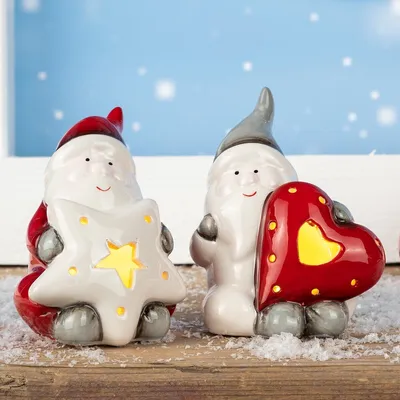 Produktbild von Weihnachtsmann mit LED, 2er-Set