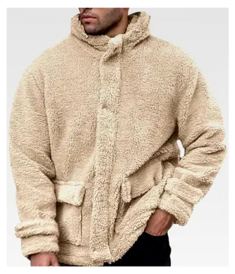 Produktbild von Fleecejacke für Herren mit Kapuze, gefüttert, warm, geeignet für den Winter