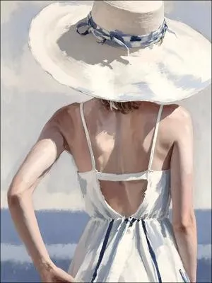 Produktbild von Leinwandbild Girl On The Beach III 84x116 cm