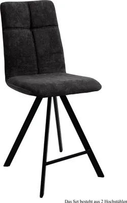 Produktbild von Thekenstuhl (2er-Set) Deirdre 47x109x60 Schwarz/Anthrazit