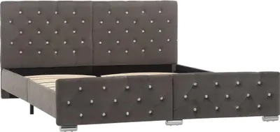 Obrázek produktu pro vidaXL Postel Grey Velvet 160x200 cm
