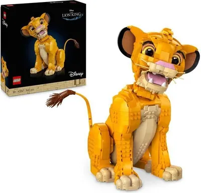 Immagine prodotto di LEGO Disney Classic Simba, il giovane re leone, personaggio animale da collezione, set di costruzione per adulti