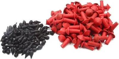 Produktbild von Set aus 85 roten konischen Gummi-Patches für Reifen