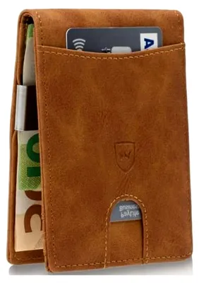 Produktbild von ® Slim Wallet mit Münzfach & RFID Schutz I Geldbörse Herren & Damen klein I Portmonee mit Geldklammer I Mini Geldbeutel Karten Portemonnaie