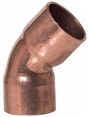 Zdjęcie produktu dla Złączka lutowana miedziana kolanko 45° I/I - typ 5041, DVGW - 18 mm