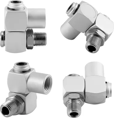 Obrázek produktu pro 4ks/sada hliníkových 1/4" univerzálních 360 otočných adaptérů pro připojení vzduchové hadice