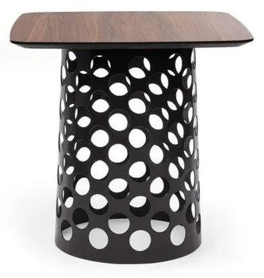Produktbild von r Metalltisch Designer Holzplatte Wohnzimmer Beistelltisch