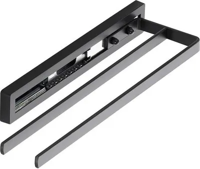 Productafbeelding van Handdoekhouder 2-arm - Zwart, 325 mm