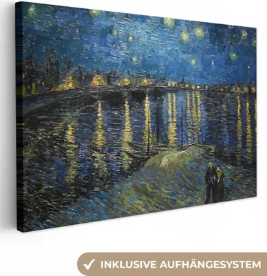 Zdjęcie produktu dla MuchoWow® - Obraz na płótnie - Van Gogh - Most - Starzy Mistrzowie, obraz na ścianę, dekoracja ścienna do salonu, 120x80cm
