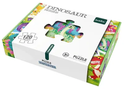 Produktbild von Lernpuzzle Dinosaurier Set - 120 Teile - 6 x 20 Teile Vorschulpuzzle ab 4 Jahren