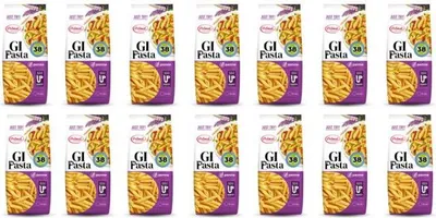 Produktbild von GI Pasta Penne mit niedrigem glykämischen Index für Diabetiker | Hoher Protein- und Ballaststoffgehalt | Wenig Kohlenhydrate und niedriger glykämischer Index (38) | 4 natürliche Zutaten