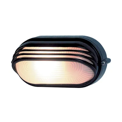 Produktbild von REV Ovalarmatur Alu schwarz 60W mit Abdeckung