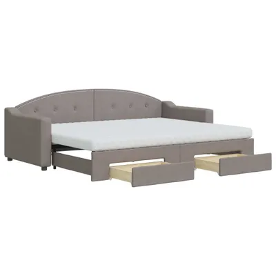 Obrázok produktu pre vidaXL Rozkladacia posteľ so zásuvkami Taupe 80x200 cm Látka