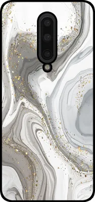 Produktbild von Smartphonica Telefon Fall geeignet für OnePlus 7 Pro mit Marmor-Druck - TPU zurück Abdeckung Fall Marmor-Design - Silber