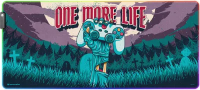 Produktbild von Gaming Mousepad LED one more Life - 80x35 cm Schreibtischunterlage mit USB-Licht
