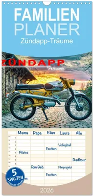 Produktbild von Familienplaner 2026 - Zündapp-Träume mit 5 Spalten (Wandkalender, 21 x 45 cm) CALVENDO