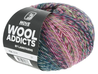 Produktbild von Lang Yarns - Move 0018 dunkelgrün neongrün pink petrol