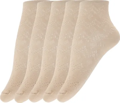 Produktbild von Giulia 5 Paar atmungsaktive Socken Damen Halbsocken Söckchen Kurzsocken Mädchen Frauen 39-40 Linen