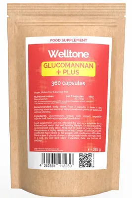 Produktbild von Welltone Glucomannan + Plus - 360 Kapseln