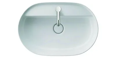 Produktbild von DU Aufsatzbecken Luv 600mm o.ÜL, m.HLB, 1 HL, weiß