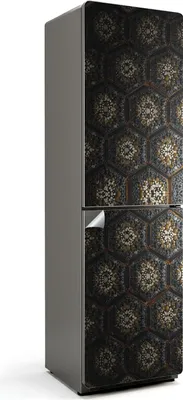 Produktbild von Natürliches Holzmuster mit Harz – Kühlschrank Aufkleber – Klebefolie Kühlschrank – Kühlschrank Nachbildung – Kühlschrankfolie selbstklebend – Küchen Nachbildungation – 60x205 cm