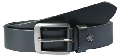 Produktbild von Leonardo Verrelli Herren Gürtel hochwertiges Echt Leder, schwarz, 90 cm - 130 cm (Bundweite) kürzbar