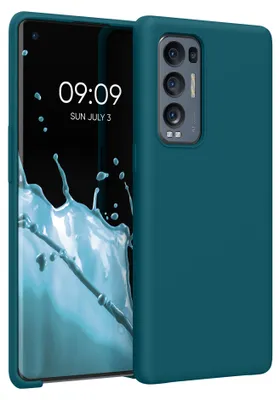 Produktbild von kwmobile Handyhülle für Oppo Find X3 Neo Hülle - Case Silikon - Kabelloses Laden - Schutzhülle Cover in Petrol matt