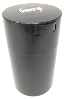 Luftdichte Aufbewahrungsdose 1,3 l rund Kunststoff schwarz