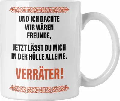 Produktbild von Trendation - Jobwechsel Tasse Geschenk Kollegin Kollege Lustig Abschiedsgeschenk Sprüche - Verräter (Weiß)