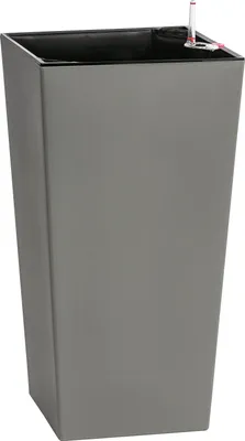 Produktbild von Dehner Pflanztopf Elise mit Selbstbewässerungs-System, ca. 58 x 30 x 30 cm, Kunststoff, grau-matt