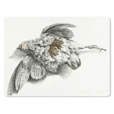 Produktbild von MuchoWow® Mauspad Mousepad Toter Vogel - Gemälde von Jean Bernard 23x19 cm - Mousepads - Maus Mat - Pad - Mausunterlage - Schreibtischunterlage - Mauspad