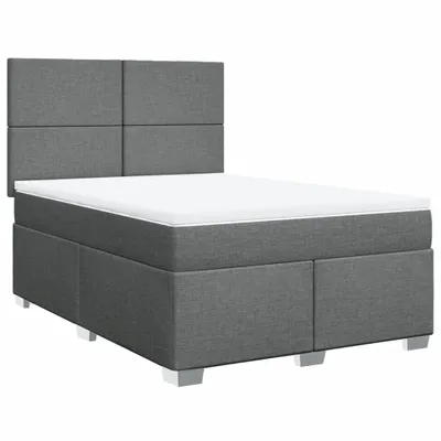 Produktbild von Boxspringbett mit Matratze Dunkelgrau 140x190 cm Stoff