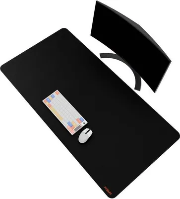 Zdjęcie produktu dla Podkładka pod mysz gamingowa - 121,9 x 61 cm - Guma - Czarna - XXL - Podkładka na biurko
