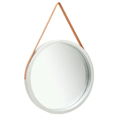 Immagine prodotto di vidaXL Specchio da parete con cintura 60 cm argento