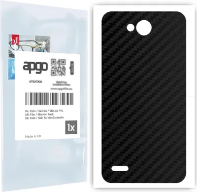 Produktbild von apgo Rückseite Schutzfolie für LG X power2 -  Hinten Schutzfolie Carbon, Rückseite Folie schützt vor Kratzern und Fingerabdrücken