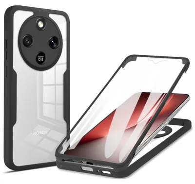 Immagine prodotto di Custodia a 360 gradi per Honor Magic 8 Lite con protezione per display e fotocamera, nera