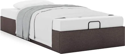 Produktbild von Ottoman-Bett ohne Matratze Dunkelbraun 90x200 cm Stoff