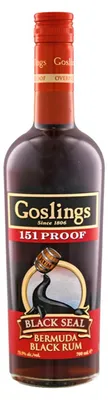 Produktbild von Gosling's Black Seal 151 Proof Rum 75.5% Vol. 0.7L