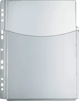 Produktbild von Herlitz Prospekthülle mit Faltentasche DIN A4 PVC 0,30 mm glasklar 5 Hüllen