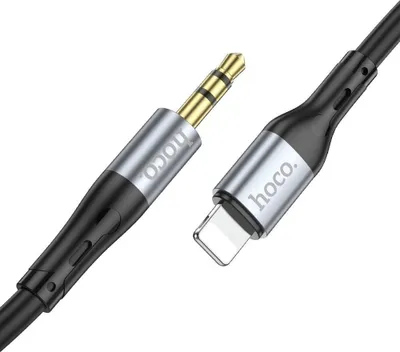 Produktbild von Kabel AUX-Buchse 3,5 mm auf Lightning Hoco 1 m UPA22 schwarz