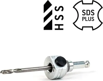 Produktbild von Schnellwechselaufnahme SDS plus Schaft inkl. HSS Zentrierbohrer