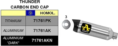 Produktbild von ARROW Street Thunder Slip-On Auspuff Aluminium und Endkappe für Yamaha XJ6 XJ6 Diversion