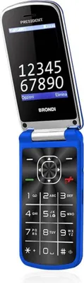Obrázek produktu pro Brondi President, Clamshell, Dual SIM, 7,62 cm (3"), 1,3 MP, 800 mAh, Modrá