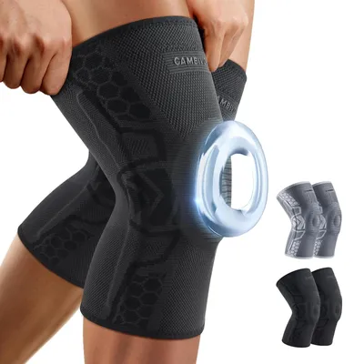 Produktbild von CAMBIVO Kniebandage Männer Damen 2 Stück, Komprimierte Kniebandage mit Patella Gel Pads & Feder Seitenstabilisatoren, Kniebandage Arthrose für Laufen, Meniskusriss, Arthritis, Gelenkschmerzlinderung