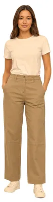 Productafbeelding van Lacoste chino broek voor dames, beige, rechte pijpen, maat L