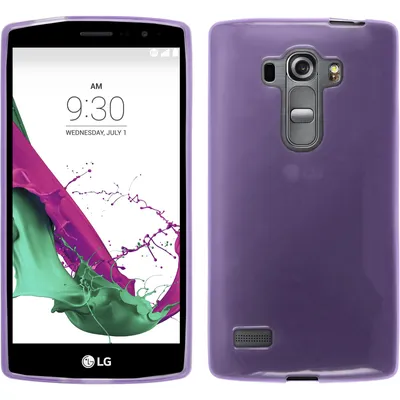 Produktbild von PhoneNatic Case kompatibel mit LG G4s / G4 Beat - lila Silikon Hülle transparent + 2 Schutzfolien