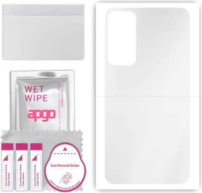Produktbild von apgo Rückseite Schutzfolie, klar, kompatibel mit Tecno Pop 6 Go, Hinten Hydrogel-Displayschutzfolie mit Positionierhilfe, kratzfest, einfache Montage