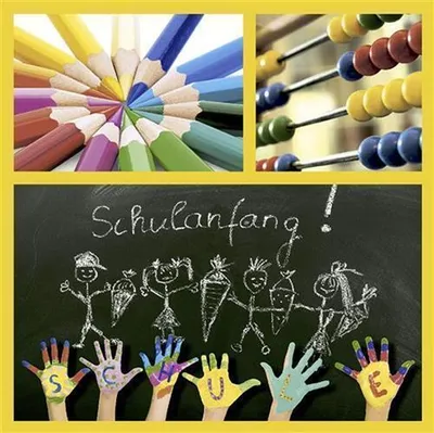 Produktbild von 20 Servietten Colourful School Start - Einschulung mit Farbe 33x33cm